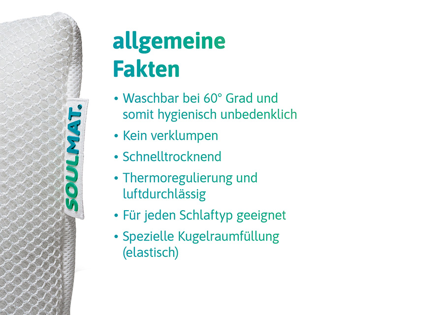 SOULMAT Kissen für gesunden Schlaf